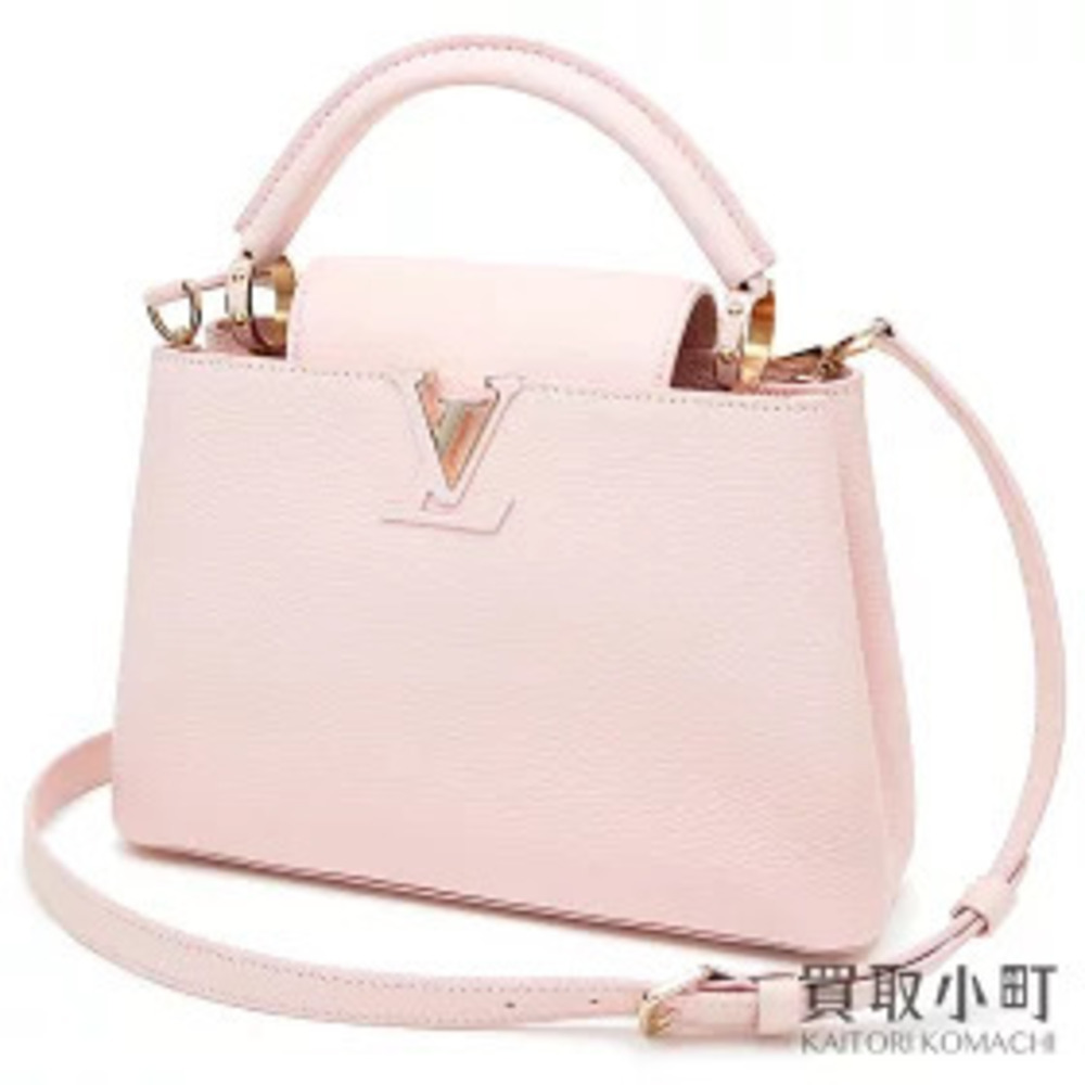 Louis Vuitton Capucines Pink Taurillon Leather LV Signature Shoulder Bag - Picture 1 of 1